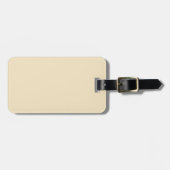 Ecru Cream Luggage Tag Gepäckanhänger (Vorderseite horizontal)