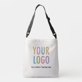 Ecru Crossbody Bag Logo-Markenwerbung Tragetaschen Mit Langen Trägern (Rückseite)