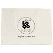 Ecru-Einkaufspackung für Elfenbeinpapier mit großf Große Geschenktüte (Rückseite)