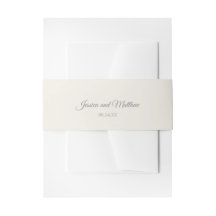 Ecru Einladung Bauchband