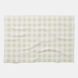 Ecru Gingham; kariert Handtuch