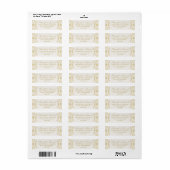 Ecru Gold Vintage Glamour Wedding Return Address (Vorne)