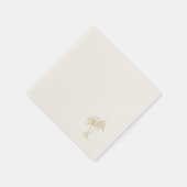Ecru Goldene Palme Serviette (Ecke)