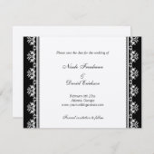 Ecru-Hochzeitsankündigung Einladung (Vorne/Hinten)