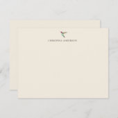 Ecru Hummingbird Mitteilungskarte (Vorne/Hinten)