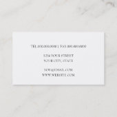 Ecru Lace Business Card Visitenkarte (Rückseite)