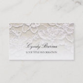 Ecru Lace Business Card Visitenkarte (Vorderseite)