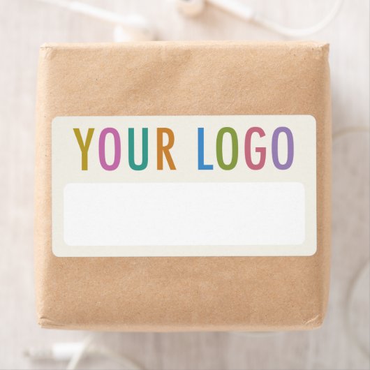 Ecru-Mitarbeiter Namenskleber mit Firmenlogo (Insitu)