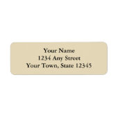 Ecru- oder Beige-gedruckte Rücksendeadressen-Aufkl (Vorne)