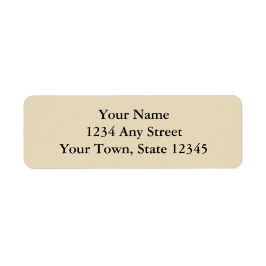 Ecru- oder Beige-gedruckte Rücksendeadressen-Aufkl (Vorne)