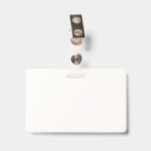 Ecru PVC Name Abzeichen Horizontale Logokombinatio Ausweis (Rückseite mit Clip)