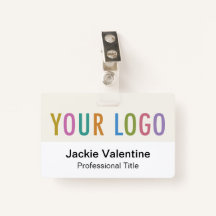 Ecru PVC Name Abzeichen Horizontale Logokombinatio