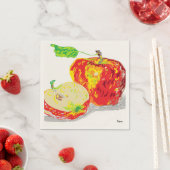 Ecru Standard Cocktail Paper Napkins /Äpfel Serviette (Beispiel)