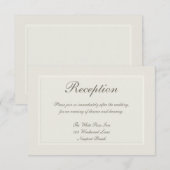 Ecru träumt feierliche Hochzeit des traditionellen Begleitkarte (Vorne/Hinten)