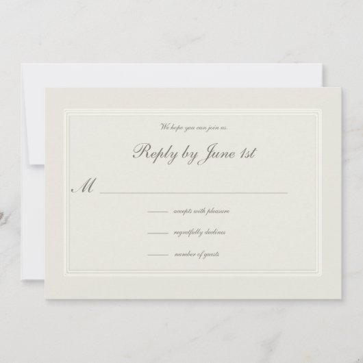 Ecru träumt formale traditionelle Hochzeitsreaktio (Vorderseite)