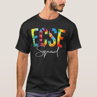 Ecse Squad Gefärbte Krawatte Aufwertungstag Hallo T-Shirt