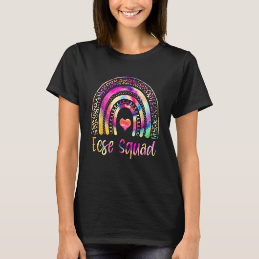 Ecse Squad Team Gefärbte Krawatte Rainbow Back to T-Shirt (Vorderseite)