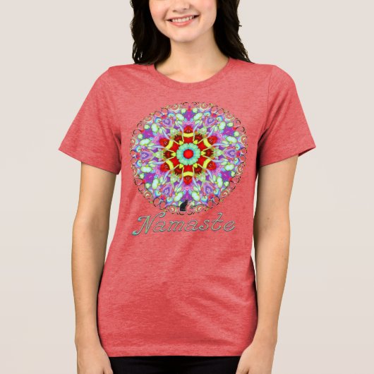 Ectoplasm Namaste Kaleidoscope Tri-Blend Shirt (Vorderseite)