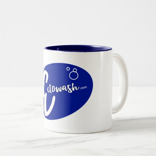 EctoWash-Logo Zweifarbige Tasse (VorderseiteRechts)