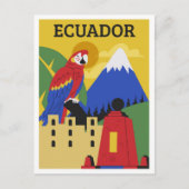 Ecuador a Colorful Travel Postkarte (Vorderseite)