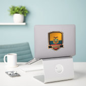 Ecuador Aufkleber (Laptop auf Schreibtisch)