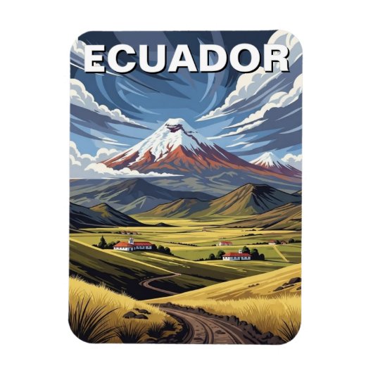 Ecuador Avenue der Vulkane Reise Magnet (Vertikal)