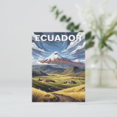 Ecuador Avenue der Vulkane Reise Postkarte (Stehend Vorderseite)
