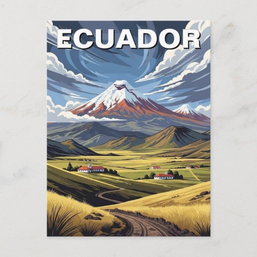 Ecuador Avenue der Vulkane Reise Postkarte (Vorderseite)
