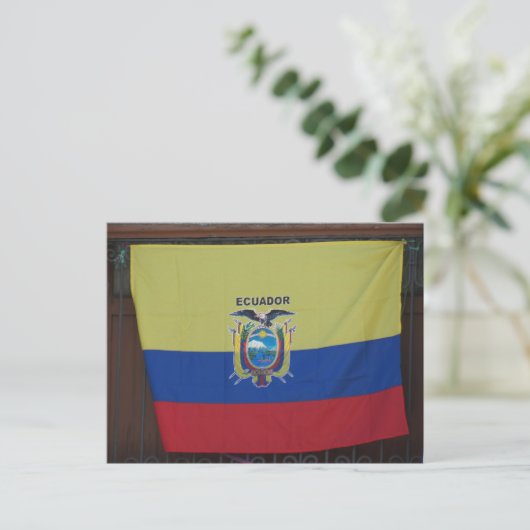 Ecuador Bandera Postkarte (Stehend Vorderseite)