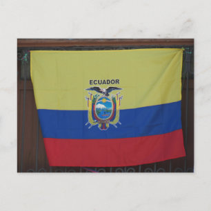 Ecuador Bandera Postkarte