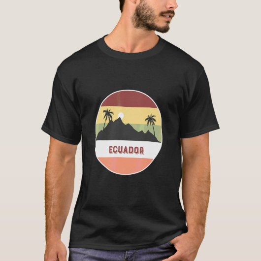Ecuador Berg und Palmen T-Shirt (Vorderseite)