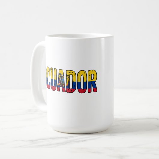 Ecuador-Design Kaffeetasse (Vorderseite Links)
