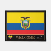 Ecuador & Ecuador Flag Haus / Sport Willkommen Fußmatte (Vorderseite)