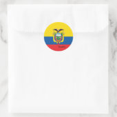 Ecuador & Ecuador Flaggenpatrioten, Urlaub / Sport Runder Aufkleber (Tasche)