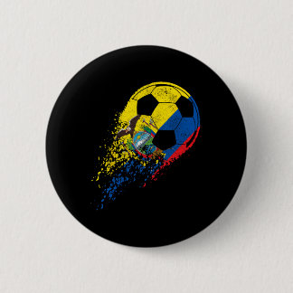 Ecuador Ecuadorian Flag Footll Player Button