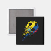 Ecuador Ecuadorian Flag Footll Player Magnet (Vorderseite/Rückseite)