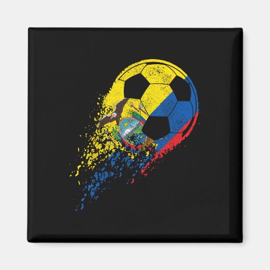 Ecuador Ecuadorian Flag Footll Player Magnet (Vorne)