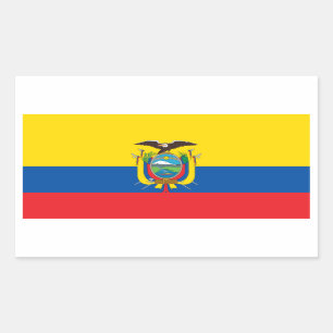 Ecuador-/Ecuadorian-Flagge Rechteckiger Aufkleber