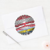 Ecuador Ecuadorianisch Österreichisch Österreich Runder Aufkleber (Umschlag)