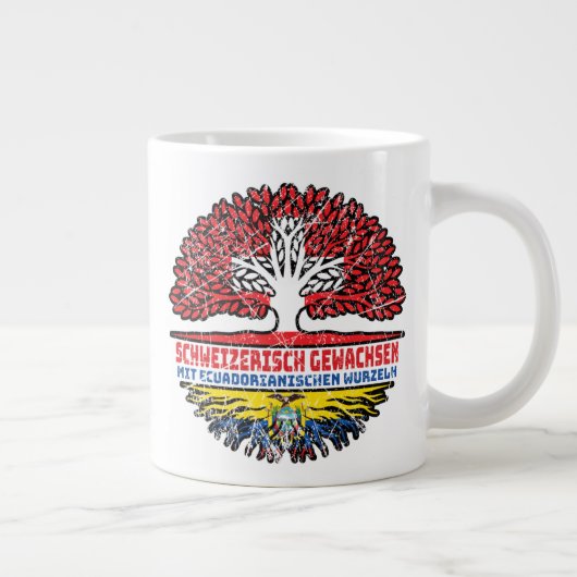 Ecuador Ecuadorianisch Schweizer Schweiz Baum Jumbo-Tasse (Rechts)