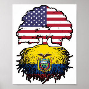 Ecuador Ecuadorianische amerikanische Tree Roots F Poster