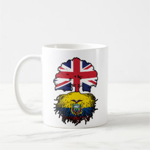 Ecuador Ecuadorianische britische Tree Roots Flag Kaffeetasse
