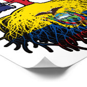 Ecuador Ecuadorianische britische Tree Roots Flag Poster (Ecke)