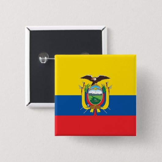 Ecuador (ecuadorianische Flagge) Button (Vorne & Hinten)
