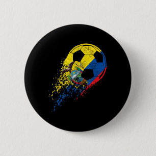 Ecuador Ecuadorianische Flagge Fußballspieler  Button