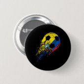Ecuador Ecuadorianische Flagge Fußballspieler  Button (Vorne & Hinten)