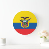 Ecuador (ecuadorianische Flagge) Große Wanduhr (Zuhause)
