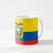 Ecuador (ecuadorianische Flagge) Kaffeetasse (VorderseiteRechts)