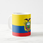 Ecuador (ecuadorianische Flagge) Kaffeetasse (Vorderseite Links)