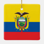 Ecuador (ecuadorianische Flagge) Keramikornament (Rückseite)